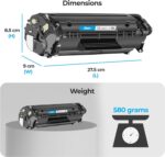 Foxin 12A Laser Printer Toner Cartridge Compatible with HP 1020, M1005, 1018, 1010, 1012, 1015, 1022, 1022N, 1022NW, 3015, 3020, 3030, 3050, 3050Z, 3052, 3055, Canon LBP2900/2900B/3000 - Image 2